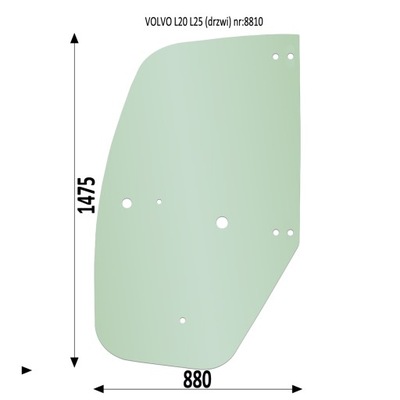 SZYBA DRZWI LEWE VOLVO L20 L25