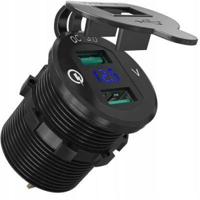 Разъём зарядное устройство автомобильная usb quick charge 3.0 фото №1