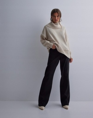 Only mft OVERSIZE GOLF SWETER BEŻOWY M NG5