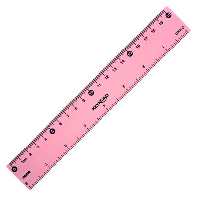 Linijka elastyczna 20cm pastelowa różowa