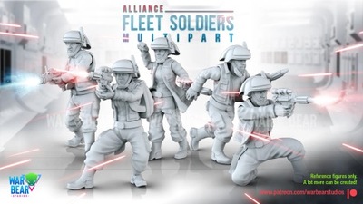 Multipart Alliance Fleet Soldiers model pasuje do gry StarWars Legion