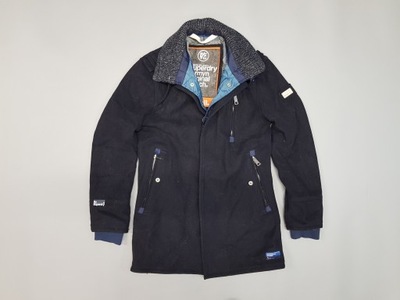 SUPERDRY MS5JR024 męski płaszcz wełna kurtka zimowa S