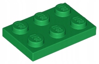 LEGO 3021 Płytka 2x3 Zielony 302128 1szt Nowy