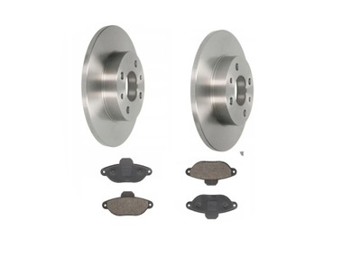 Гальмівні диски + гальмівні колодки перед fiat panda ii punto i ii фото №1