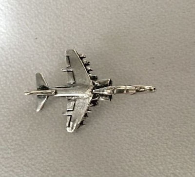 HAWKER HARRIER model samolot pins odznaka srebrna lotnictwo