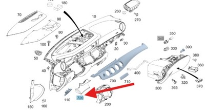 Молдинг приборная панель mercedes w213 a2136802004 фото №1