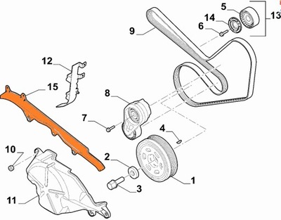 Защита ремень шкивный alfa romeo giulia stelvio фото №1