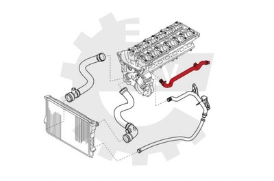 ПАТРУБОК РАДИАТОРА BMW E46 E39 X5 E38 11531705210