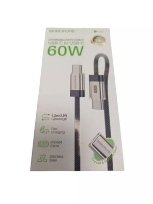 BOROFONE KABEL BU48 HERO -TYP C NA TYP C- 60W 3A 1,2 METRA