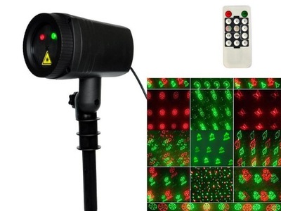 Projektor laserowy świąteczny zewnętrzny pilot ZWY