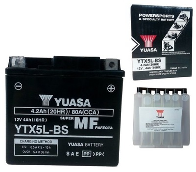 АКУМУЛЯТОР YTX5L-BS 12V 4AH 80A YUASA