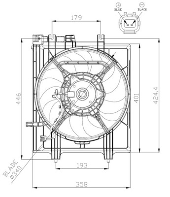 VENTILADOR DEL RADIADOR DEL MOTOR SUBARU FORESTER  