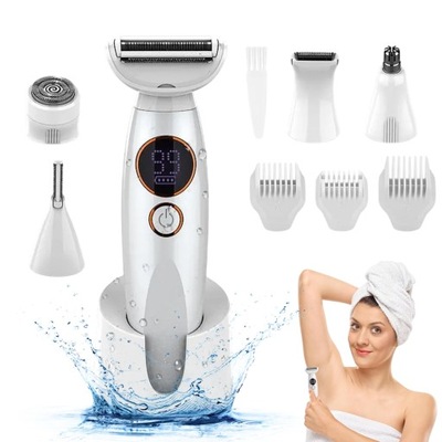 GOLARKA DAMSKA DEPILATOR 5W1 ELEKTRYCZNA MASZYNKA GOLENIA BIKINI NÓG CIAŁA