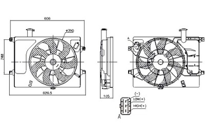 NISSENS VENTILADOR DEL RADIADOR CON CUERPO HYUNDAI ELANTRA V I30 KIA CEED  