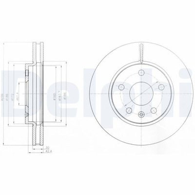 DISCO DE FRENADO OPEL INSIGNIA A 1.4 11-17  