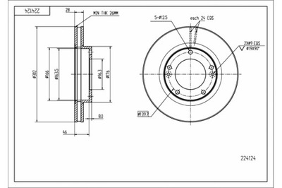 HART DISCOS DE FRENADO 2SZT. PARTE DELANTERA SORENTO 2.4I 02-  