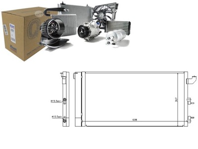 KONDENSATORIUS KONDICIONAVIMO FIAT PANDA 1.2 NATURAL POWE 