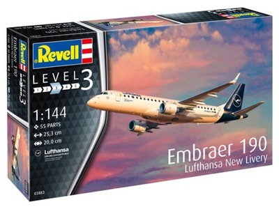 1/144 Samolot do sklejania Embraer 190 Lufthansa | Revell 03883