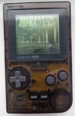 NINTENDO GAME BOY POCKET CZARNA PRZEŹROCZYSTA + GRA