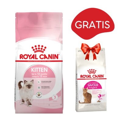 Royal Canin Kitten 2kg + Royal Canin Savour Exigent FHN 400g GRATIS