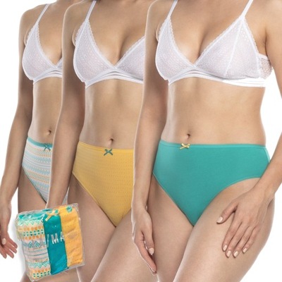 Figi damskie 3PAK bikini LAMA 127BI-18 r.XL