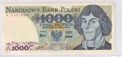 1000 Złotych Polska 1975 Seria K L6