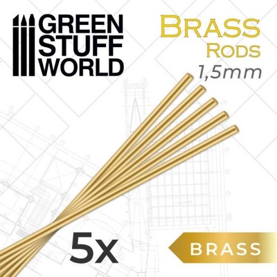 GSW 9218 Pinning BRASS Rods 1,5mm (op. 5szt) (pręty mosiężne)