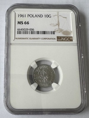 7226) 10 GROSZY 1961 ROK - NGC MS 66