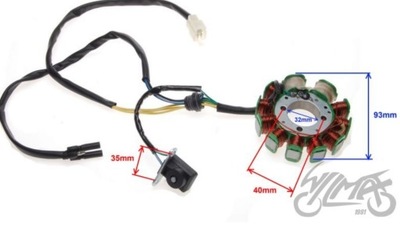 STATOR ISKROWNIK 11 CEWEK ATV200 LONCIN