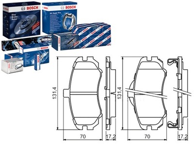 Комплект тормозных колодок тормозных bosch 581012da50 13046 фото №1
