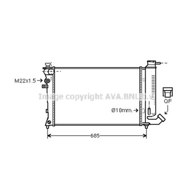 CHLODNICA, SISTEMA DE REFRIGERACIÓN DEL MOTOR AVA QUALITY COOLING CNA2108  