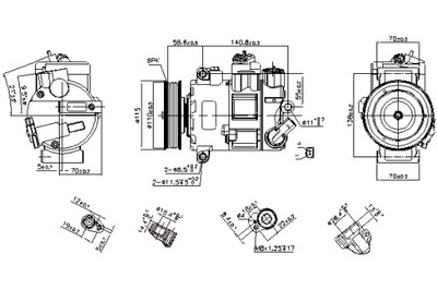 NISSENS COMPRESOR DE ACONDICIONADOR AUDI A1 A3 A6 ALLROAD C6 Q2 Q3 TT SEAT  