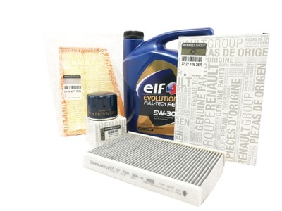 Набір фільтрів олія elf 5w30 renault fluence 1.5 dci оригінал фото №1