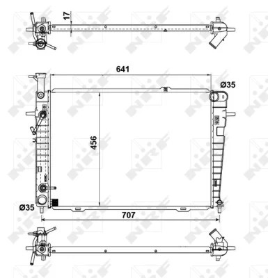 NRF 53342 CHLODNICA, SISTEMA DE REFRIGERACIÓN DEL MOTOR  