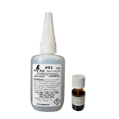 Klej cyjanoakrylowy do gumy ATK FIX 01 + primer