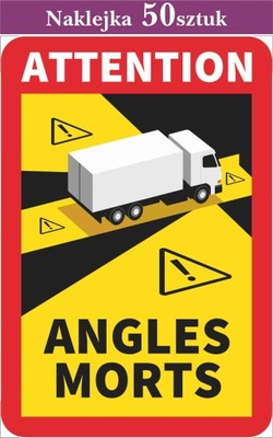 STICKER ANGLES MORTS DEAD ZONE TIR 25X17CM 50 SZT.  