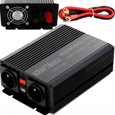 BALASTO DE AUTOMÓVIL TENSIÓN 700W 12V - 230V AL USB REDUCTOR DE TENSIÓN  