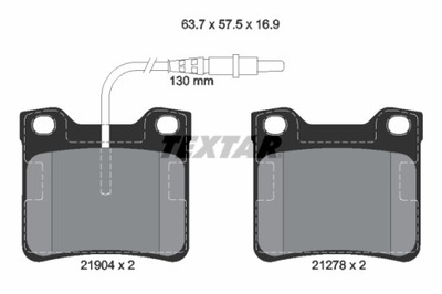 TEXTAR 2190403 КОМПЛЕКТ КОЛОДОК ТОРМОЗНЫХ, ТОРМОЗА