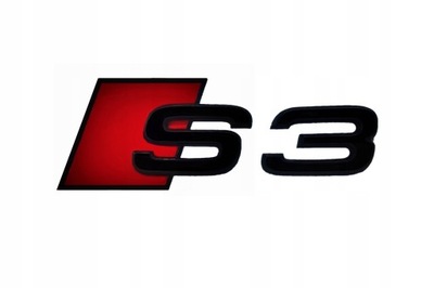 INSIGNIA EMBLEMA LOGOTIPO AUDI S3 A3 BLACK LUSTRE  