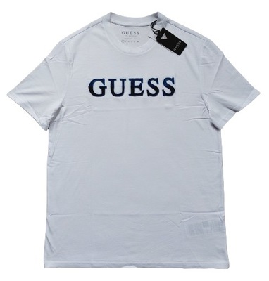 GUESS T-shirt męski biały r. XS