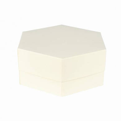 Pudełko heksagon kremowe 6x15 - Rzeczy z papieru