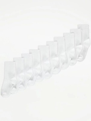 Skarpetki GEORGE 10-pack skarpety białe 37-39