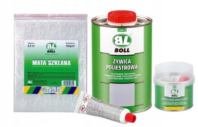 BOLL Zestaw żywica 1L szpachla uni+mata 150 g