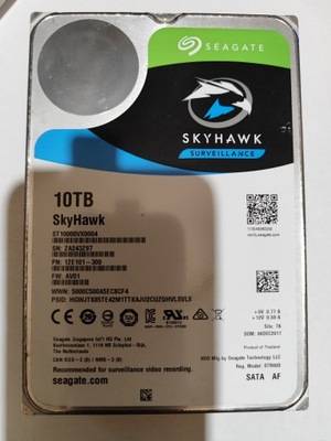Dysk Seagate Skyhawk ST10000VX0004 10TB SATA III 3,5"