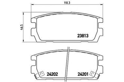 Brembo p 30 021 набор тормозных колодок тормозных, тормоза дисковые фото №1