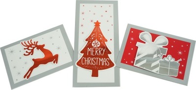 3 sztuki Kartka świąteczna na pieniądze z kopertą Boże Narodzenie