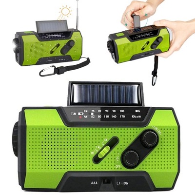 Radio baterie AM uytgf Ręczne radio na baterie słoneczne