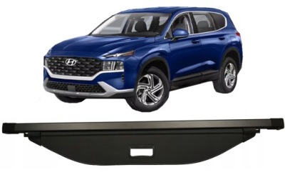 Nowa шторка багажника czarna hyundai santa fe iv поколение 2019+ фото №1