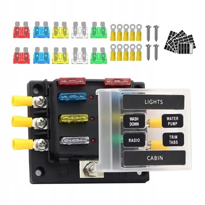 32V AUTO REPELENTE AL AGUA BLOQUE FUSIBLES [6  