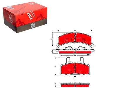 Тормозные колодки тормозные dodge перед ram 1500 93-01 trw фото №1